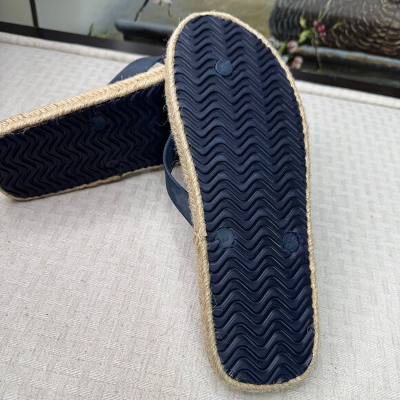 Frogg Toggs Womens Size 9 Navy Keda Sandal Flip Flops With Jute Sole - Picture 4 of 6